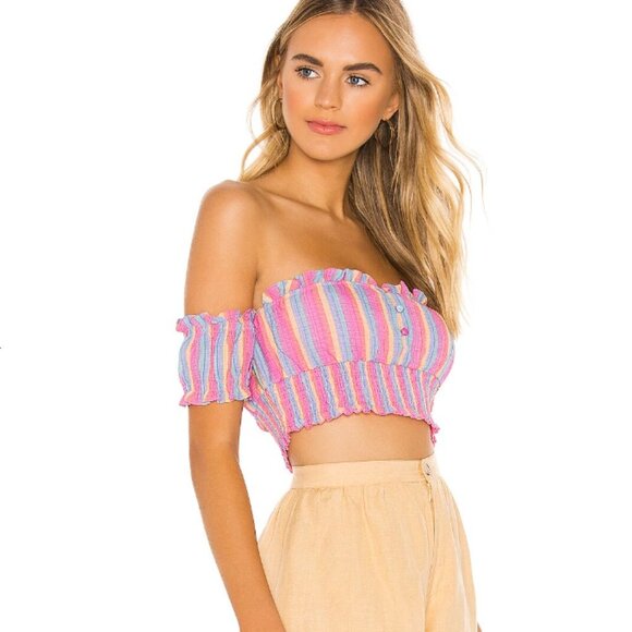 NWOT superdown Poppy Button Front Top size small - Picture 2 of 5